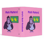 Funny Purple Counting Gorilla Cartoon Math Binder