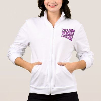 Funny Purple Pain Emoticons Printed Jacket