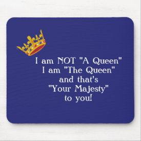 Funny Queen Mouse Pad - Navy mousepad