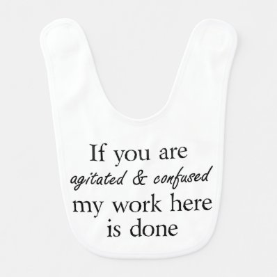 Funny quote baby bib joke gift