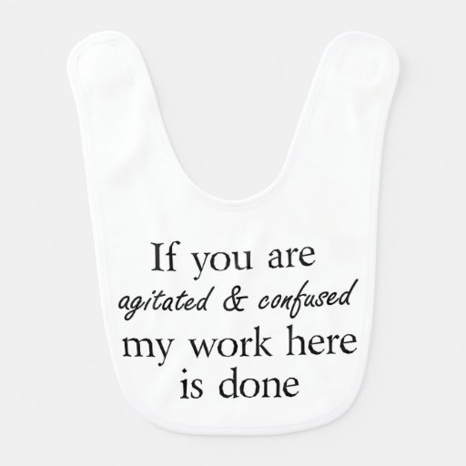 Funny quote cute baby bibs joke clothes gifts Zazzle