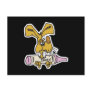 funny rabbit eating crayon postcards