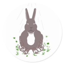 Funny rabbit stickers