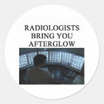 funny radiology joke round sticker