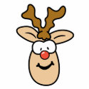 Funny Red Nose Reindeer Head photo sculptures by doonidesigns Funny Red Nose Reindeer Head photo sculptures