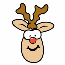 Funny Red Nose Reindeer Head photo sculptures by doonidesigns Funny Red Nose Reindeer Head photo sculptures