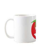 funny red tomato icon mugs