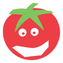funny red tomato icon stickers