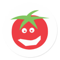 funny red tomato icon stickers