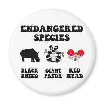 Funny redhead fridge magnet