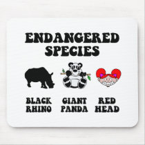 Funny redhead mouse pad