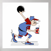 funny redneck bowler bowling humor design print