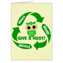 funny reduce reuse recycle card
