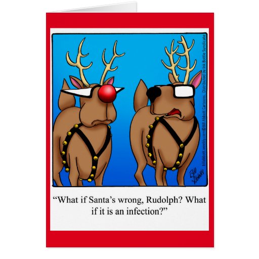 Funny Reindeer Humor Christmas Greeting Card Zazzle