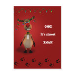 Funny Reindeer Xmas - Postcard