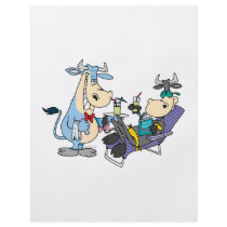 funny relaxing pampered cow cartoon custom flyer