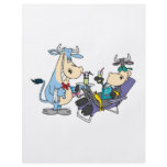 funny relaxing pampered cow cartoon flyers