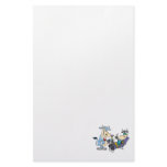 funny relaxing pampered cow cartoon customized stationery