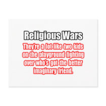 Funny Religious Wars Quote postcards