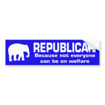 Funny Republican Bumper Sticker bumper stickers by mikek92349 Funny Republican Bumper Sticker bumper stickers