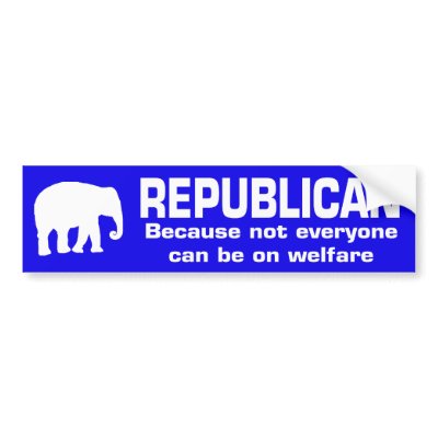 Funny Republican Bumper Sticker by mikek92349