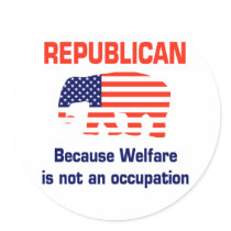 Funny Republican - Welfare stickers