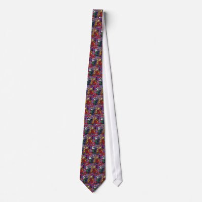 Funny Rescue Pets Love Abstract Art Tie