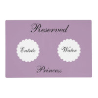Funny Reserved Personalized Pet Placemat - Purple Laminated Place Mat