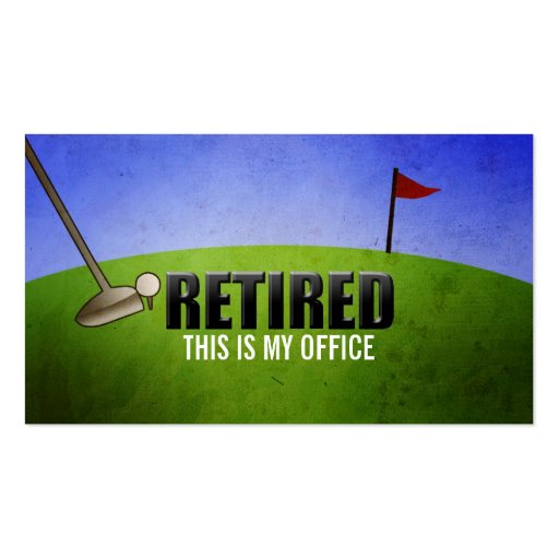 Funny Retirement Business Cards (front side)