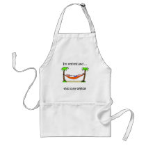 Funny retirement humor aprons