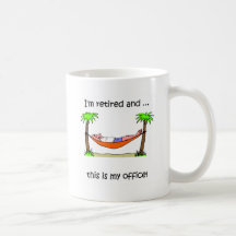 Funny retirement humor coffee mugs