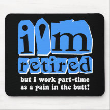 Funny retirement mouse pad
