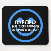 Funny retirement mouse pads