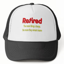 Funny Retirement Saying hats