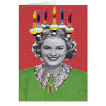 Funny Retro Bubble Lights Christmas Card