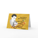 Funny Retro Dad Coffee Saying Greeting Card