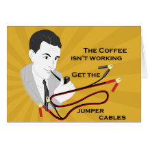 Funny Retro Dad Coffee Saying Greeting Card