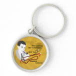 Funny Retro Dad Coffee Saying Keychain