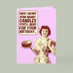 Funny Retro Housewife Birthday Card