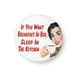 Funny Retro Housewife Breakfast Magnet Funny Retro Housewife Breakfast Magnet