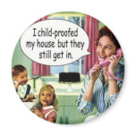 Funny Retro Housewife Magnet 1