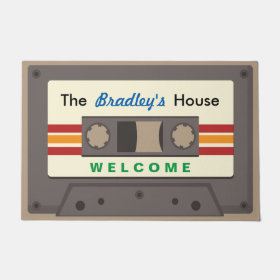 Funny Retro Music Cassette Mixtape Custom Home Doormat