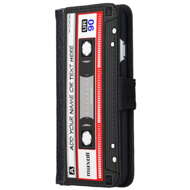 Funny Retro Music Cassette Tape iPhone 6 Wallet Case