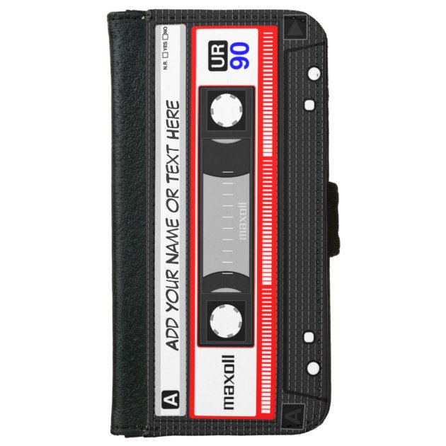 Funny Retro Music Cassette Tape iPhone 6 Wallet Case-2