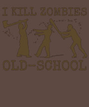 Funny Retro Old School Zombie Killer T Shirt