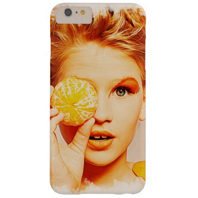 Funny Retro Painting Orange Girl Barely There iPhone 6 Plus Case