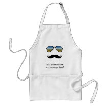 Funny Retro Sunglasses with Moustache Aprons