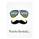 Funny Retro Sunglasses with Moustache Invite