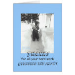 Funny Retro Thanks for Snow Removal cards