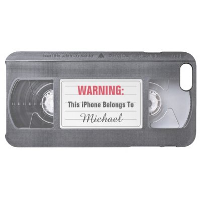 Funny Retro Vintage VHS Cassette Tape Clear iPhone 6 Plus Case